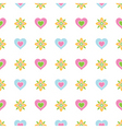 hearts and flowers vector image