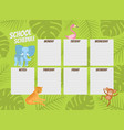 weekly planner template cute calendar diary vector image