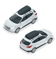 isometric suv car with rooftop cargo carrier vector image vector image