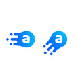 letter a logo abstract liquid bubble drop vector image
