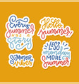 set stickers patches with lettering vector image