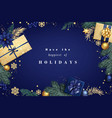 stylish christmas composition with gift boxes vector image