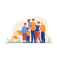 big family meeting vector image