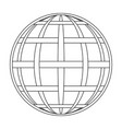 intertwined meridian and parallel globe vector image vector image