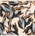 modern exotic jungle plants pattern vector image