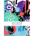 artistic poster card with text space hand vector image
