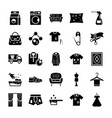 dry cleaning laundry solid icons vector image