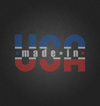 made in the usa worn poster on old grey vector image vector image