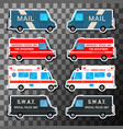 various city urban traffic vehicles vector image vector image