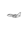 airplane line icon travel tourism transport vector image