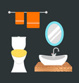 bathroom icons colored set with process water vector image