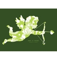 green and golden garden silhouettes vector image