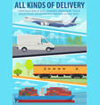 post delivery service freight transport vector image