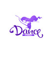 silhouette beauty dancer logo template vector image