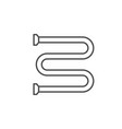towel heater line outline icon vector image