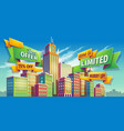 horizontal cartoon banner vector image