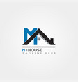 house icon template with m letter home creative vector image