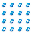 set american football ticket number 1 one fan vector image vector image