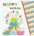 Template birthday greeting card Royalty Free Vector Image