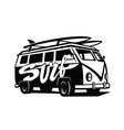 black surfing badge vector image vector image