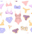 lingerie bra seamless pattern underwear fashion vector image