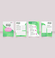 yoga studio blank brochure design vector image