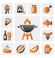 barbecue icons vector image vector image