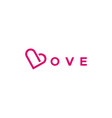 love logo vector image vector image