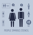 people pictograph for toilet female and male vector image