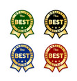 ribbons award best price label set gold ribbon vector image vector image