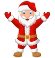 santa cartoon waving vector image