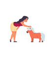 adopted pets people taking animals from vet vector image