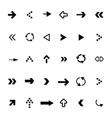 arrows set isolated on white background arrow vector image