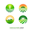 farm logo design vector image