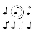 logo note music set vector image vector image