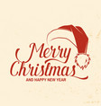 merry christmas and happy new year stamp sticker vector image