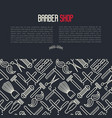 monochrome barber shop concept vector image vector image