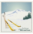 ski equipment in the snow vector image vector image