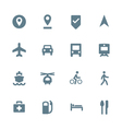 solid grey various map navigation icons set vector image