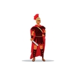 spartan warrior in a helmet holding sword vector image