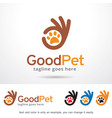 good pet logo template vector image