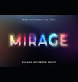 editable text effect template neon psychedelic vector image