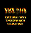 golden alphabet vector image vector image