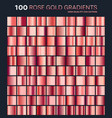 rose gold gradientpatterntemplateset of colors vector image