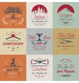 set softball badges and logos vector image
