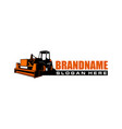 construction vehicles logo template vector image vector image