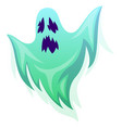 ghost character halloween cartoon decor element vector image vector image
