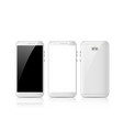 modern white touchscreen cellphone tablet vector image