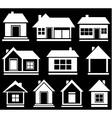 set white house silhouette vector image