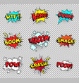 comic speech bubbles cartoon explosions text vector image vector image